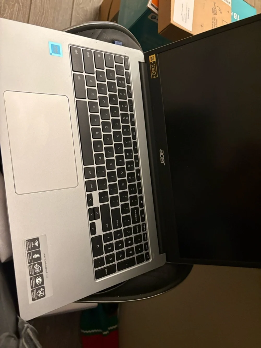 Acer Silver Chromebook Laptop with Charger